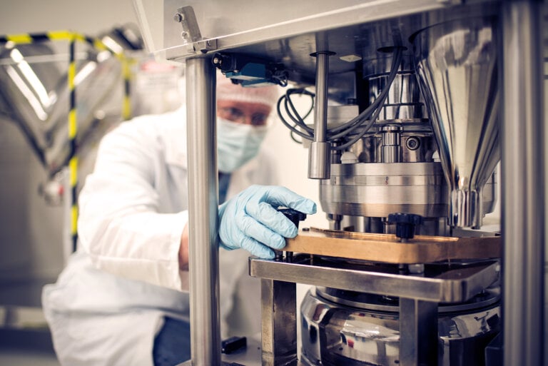 Scientist working in lab